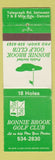 Matchbook Cover - Bonnie Brook Golf Club Detroit MI