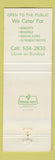 Matchbook Cover - Bonnie Brook Golf Club Detroit MI