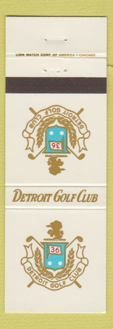 Matchbook Cover - Detroit Golf Club MI