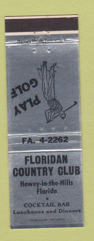 Matchbook Cover - Floridian Country Club Howey in the Hills FL