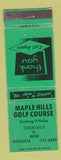 Matchbook Cover - Maple Hills Golf Course Augusta MI GREEN