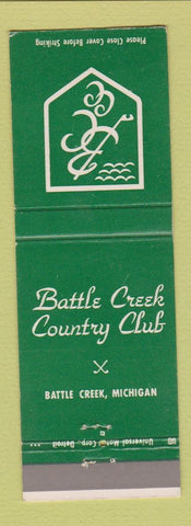 Matchbook Cover - Battle Creek Country Club Battle Creek MI