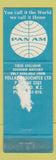 Matchbook Cover - Pan Am NZ Movies Window To the Sky WORN
