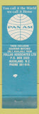 Matchbook Cover - Pan Am NZ Movies Carpetbaggers George Peppard WEAR
