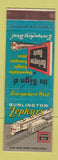Matchbook Cover - Burlington Route Railroad