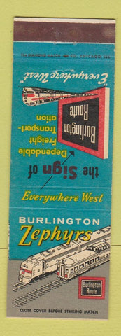 Matchbook Cover - Burlington Route Railroad