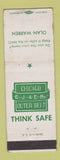 Matchbook Cover - Chicago Outer Belt Railroad Olan Warren Safety WEAR