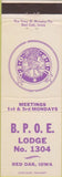 Matchbook Cover - Elks Lodge Red Oak IA