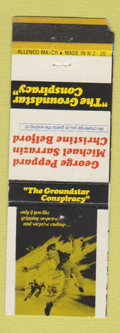 Matchbook Cover - Pan Am NZ Movies Groundstar Conspiracy George Peppard WORN