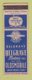 Matchbook Cover - Belgrave Oldsmobile General Tires Great Neck LI NY