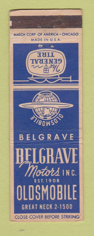Matchbook Cover - Belgrave Oldsmobile General Tires Great Neck LI NY