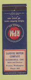 Matchbook Cover - Sandvig Motors Oldsmobile GMC RPM oil Prosser WA