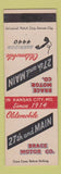 Matchbook Cover - Brace Motors Oldsmobile Kansas City MO