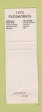 Matchbook Cover - 1972 Oldsmobile Lawrence Auto Indianapolis IN