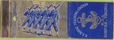 Matchbook Cover - US Naval Training Station Norfolk VA feature WEAR