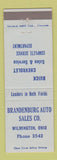 Matchbook Cover - Brandenburg Auto sales Buick Chevrolet Wilmington OH