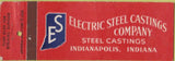 Matchbook Cover - Electric Steel Castings Indianapolis IN