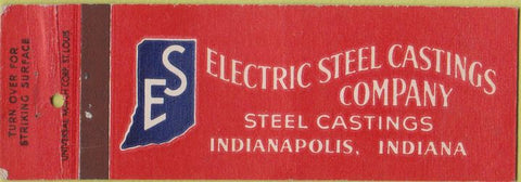 Matchbook Cover - Electric Steel Castings Indianapolis IN