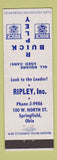 Matchbook Cover - Ripley Buick Springfield OH