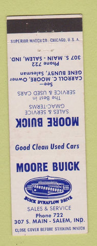 Matchbook Cover - Moore Buick Salem IN