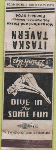 Matchbook Cover - Itaska Tavern girlie St Louis MO WORN
