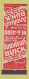 Matchbook Cover - Andrews Buick Detroit MI