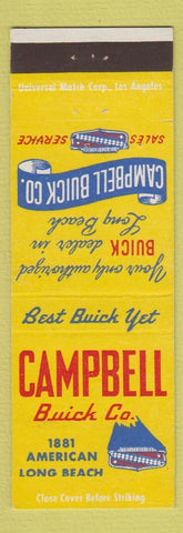 Matchbook Cover - Campbell Buick Long Beach CA #2