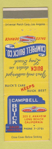 Matchbook Cover - Campbell Buick Long Beach CA #3
