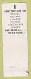 Matchbook Cover - Bill Hembrough Buick Rockford IL