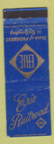 Matchbook Cover - Erie Railroad POOR BACK
