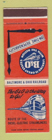 Matchbook Cover - B&O Railroad