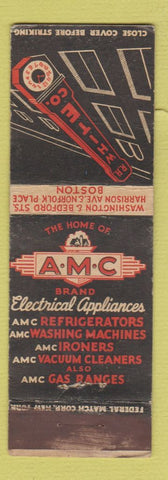 Matchbook Cover - RH White AMC Appliances Boston MA FEDERAL LONG WEAR