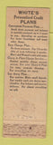 Matchbook Cover - RH White AMC Appliances Boston MA FEDERAL LONG WEAR