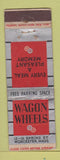 Matchbook Cover - Wagon Wheels Worcester MA FEDERAL LONG WORN