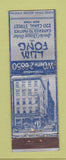 Matchbook Cover - Lum Fong Chinese Restaurant New York City FEDERAL LONG