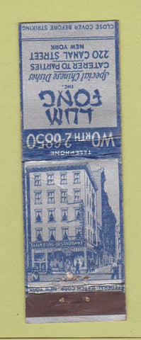 Matchbook Cover - Lum Fong Chinese Restaurant New York City FEDERAL LONG