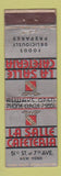 Matchbook Cover - La Salle Cafeteria New York City FEDERAL LONG WEAR