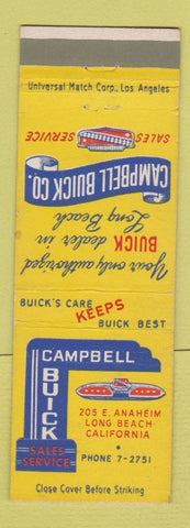 Matchbook Cover - Campbell Buick Long Beach CA