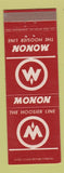 Matchbook Cover - Hoosier Line Railroad Monon