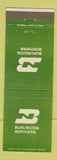 Matchbook Cover - Burlington Northern Railroad