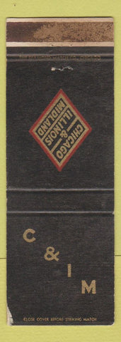 Matchbook Cover - Chicago & Illinois Midland Railroad WORN