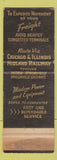 Matchbook Cover - Chicago & Illinois Midland Railroad WORN
