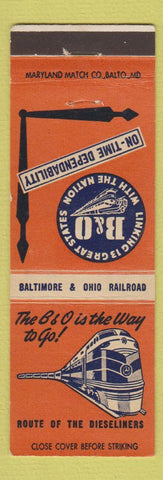 Matchbook Cover - B&O Railroad