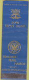 Matchbook Cover - United States Navy Remember Pearl Habor WORN