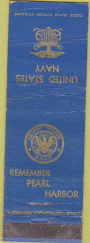 Matchbook Cover - United States Navy Remember Pearl Habor WORN