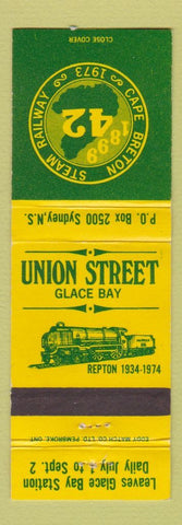 Matchbook Cover - Cape Breton Steam Railroad 1973