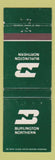 Matchbook Cover - Burlington Northern Railroad