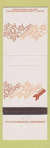 Matchbook Cover - Amtrak Railroad Welcome Aboard