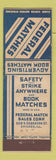Matchbook Cover - Federal Matches Chicago IL LONG