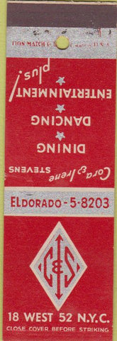 Matchbook Cover - Cora Irene Stevens New York City SAMPLE WEAR